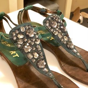 Gem studded sandals